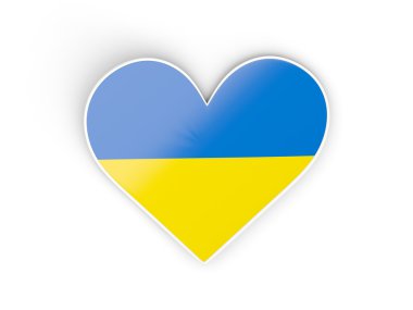 Ukrayna, kalp şeklinde etiket bayrağı