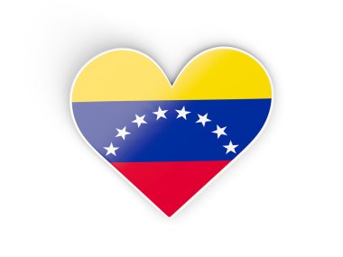 Venezuela, kalp şeklinde etiket bayrağı