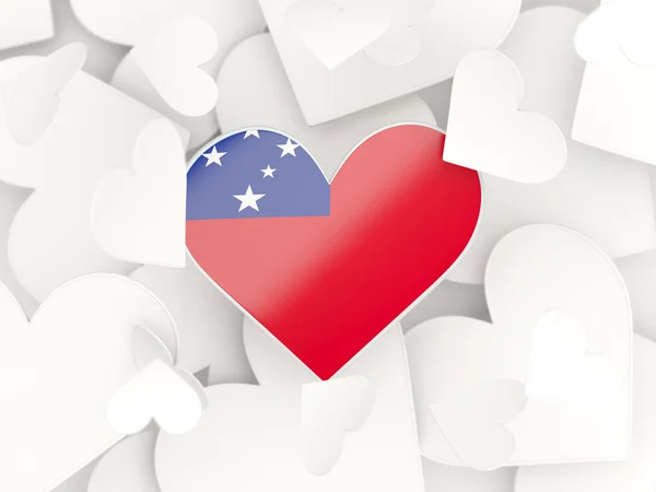 Flaga samoa, naklejki w kształcie serca — Zdjęcie stockowe