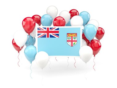 Fiji bayrak balonlar ile