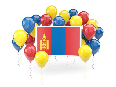 Balonlar ile Moğolistan bayrağı
