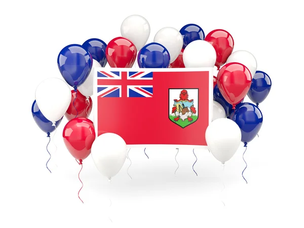 Bermuda flagga med ballonger — Stockfoto
