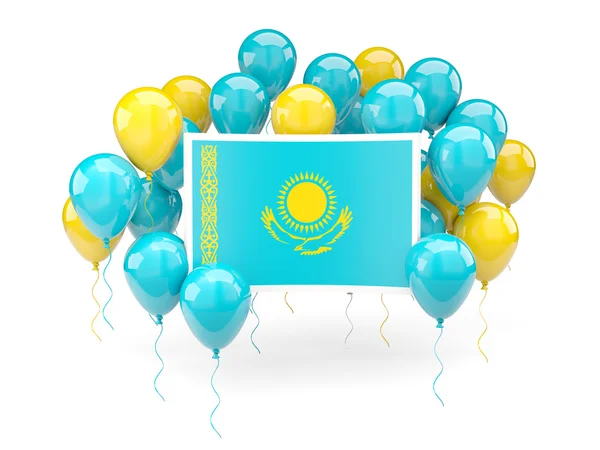 Flag of kazakhstan with balloons