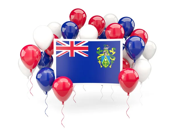 Drapeau des îles pitcairn avec ballons — Photo