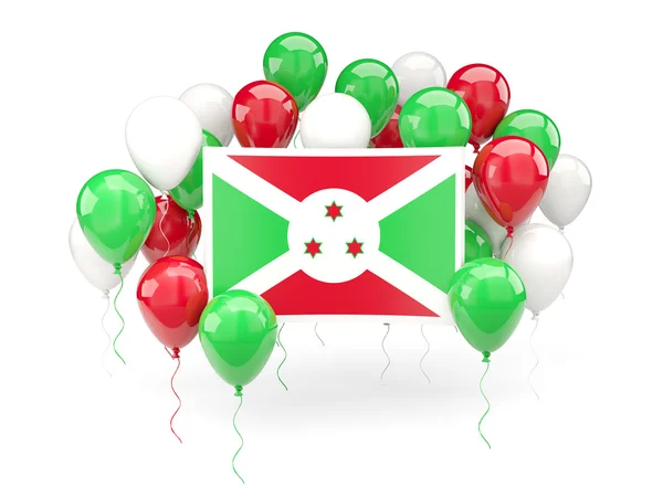 Bandera de burundi con globos —  Fotos de Stock