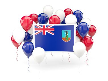 Montserrat bayrak balonlar ile