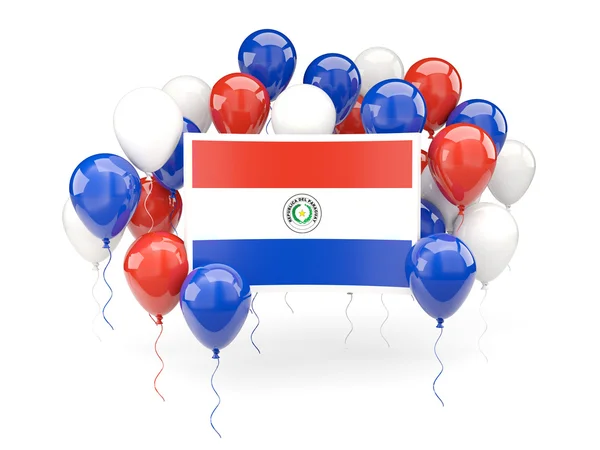 Flag of paraguay with balloons — Stock Photo, Image