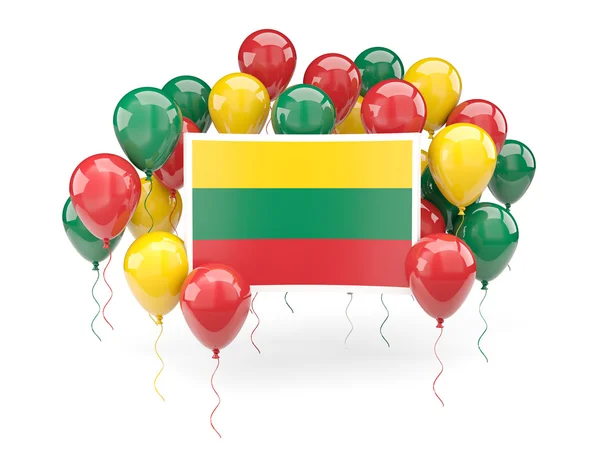 Flagge Litauens mit Luftballons — Stockfoto