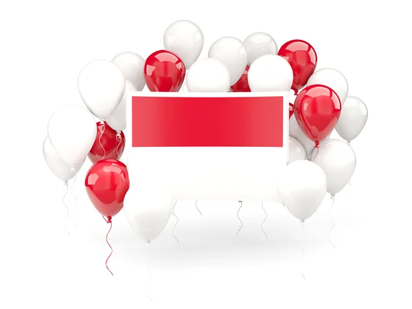 Flag of indonesia with balloons — Stock Photo, Image