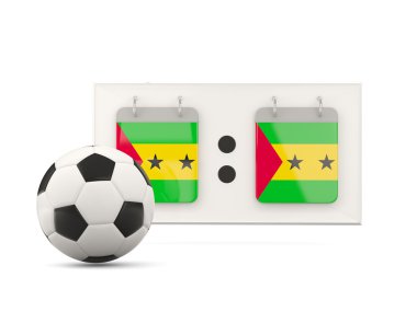 Sao tome ve principe, futbol çetele ile bayrağı
