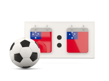 Samoa, futbol çetele ile bayrağı