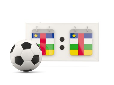 Orta Afrika Cumhuriyeti, futbol çetele ile bayrağı