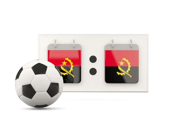 Bandiera dell'angola, calcio con segnapunti — Foto Stock