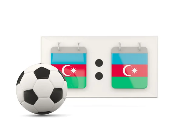 Bandiera di azerbaijan, calcio con scoreboard — Foto Stock