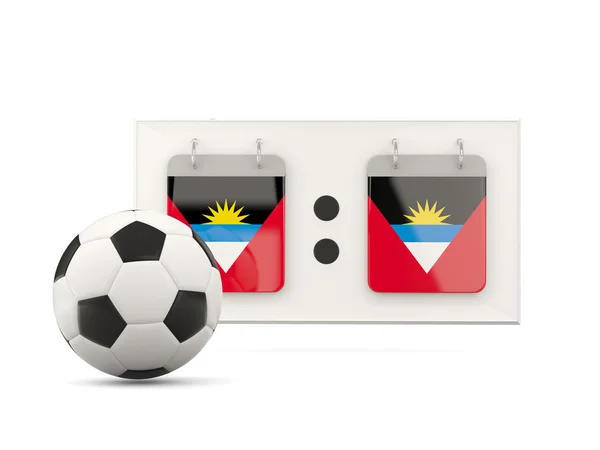 Drapeau d'Antigua-et-Barbuda, football avec tableau de bord — Photo
