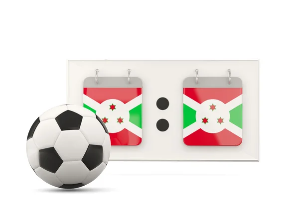 Drapeau de burundi, football avec tableau de bord — Photo