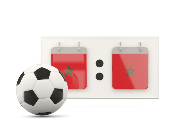 Bandiera del Morocco, calcio con segnapunti — Foto Stock