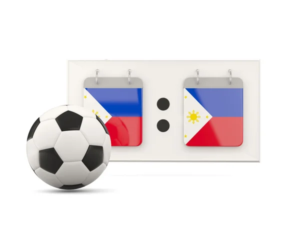 Drapeau de philippines, football avec tableau de bord — Photo
