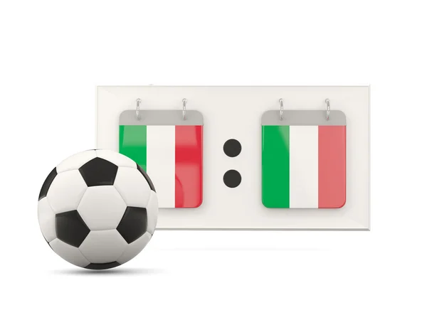 Bandera de italia, fútbol con marcador — Foto de Stock