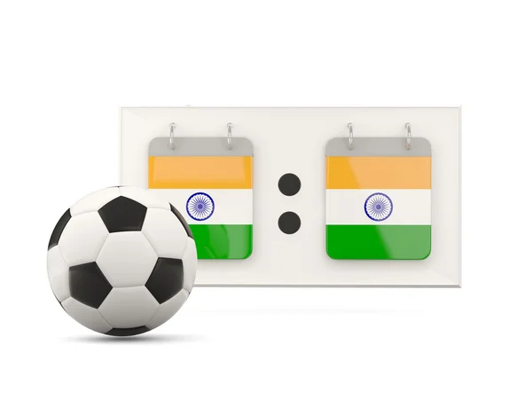 Drapeau de l'Inde, football avec tableau de bord — Photo