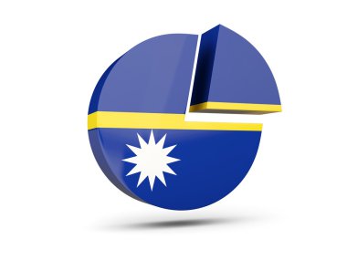 Nauru, bayrağı yuvarlak diyagram simgesi