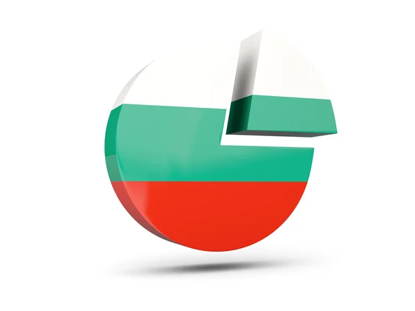 Flag of bulgaria, round diagram icon — Stock Photo, Image