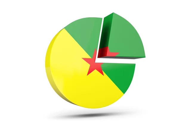 Flag of french guiana, round diagram icon — Stock Photo, Image