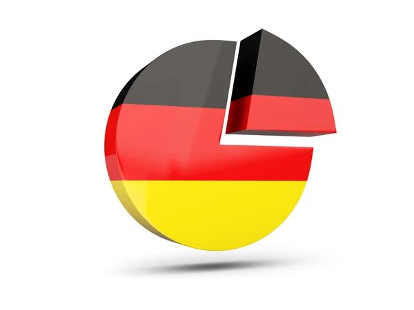 Флаг Германии, значок круглой диаграммы — стоковое фото