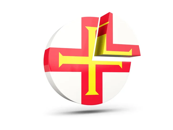 Flag of guernsey, round diagram icon — Stock Photo, Image