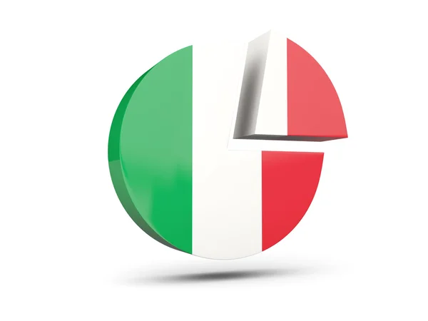 図アイコン ラウンド イタリアの旗 — ストック写真