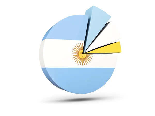 Bandeira da argentina, ícone do diagrama redondo — Fotografia de Stock