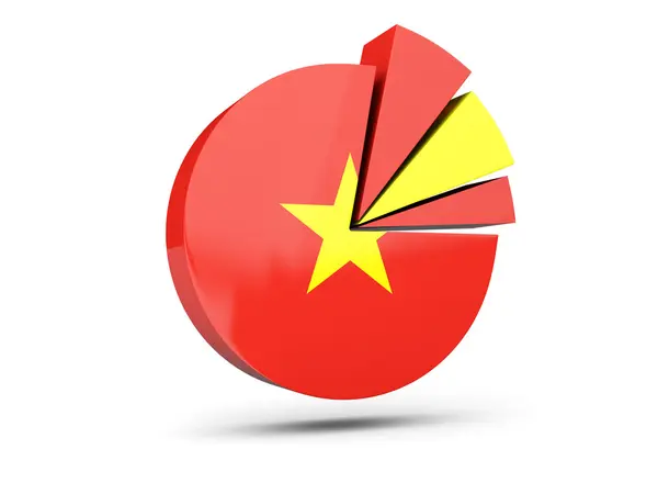 Flag of vietnam, round diagram icon — Stock Photo, Image