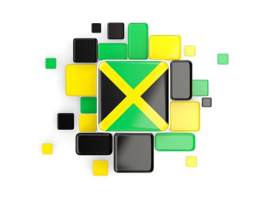 Jamaika, mozaik arka plan bayrak