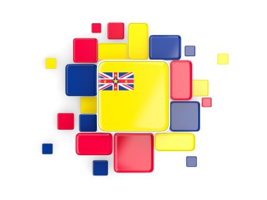 Niue, mozaik arka plan bayrağı