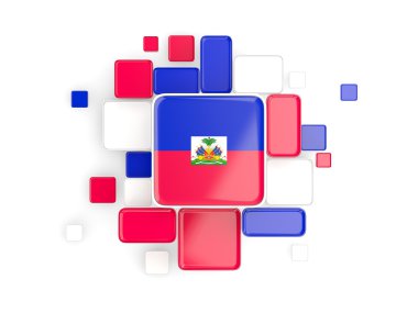 Haiti, mozaik arka plan bayrak