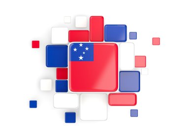 Samoa, mozaik arka plan bayrağı