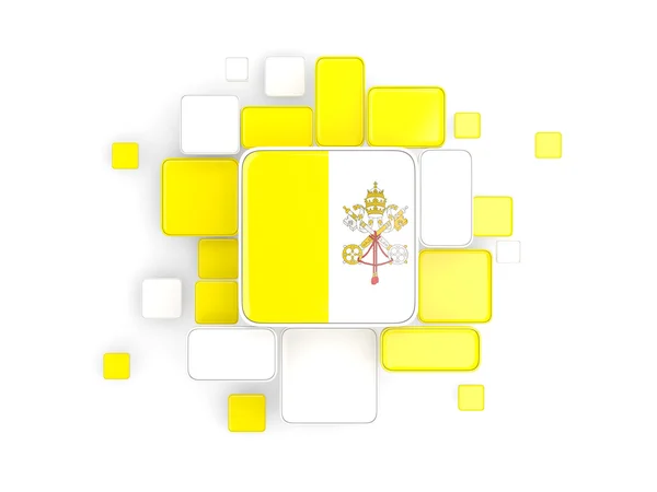 Флаг Ватикана, мозаичный фон — стоковое фото
