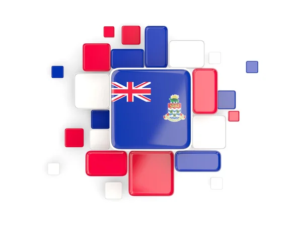 Flag of cayman islands, mosaic background — Stock Photo, Image