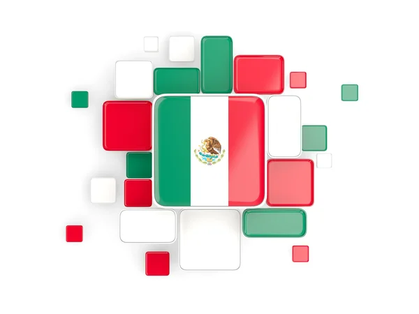 墨西哥，马赛克背景旗帜的 — 图库照片