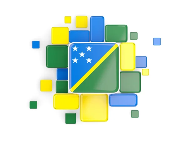 Flag of solomon islands, mosaic background — Stock Photo, Image