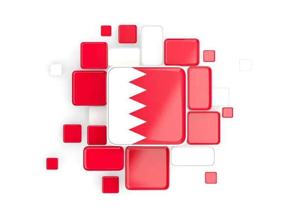 Drapeau du bahreïn, fond mosaïque — Photo