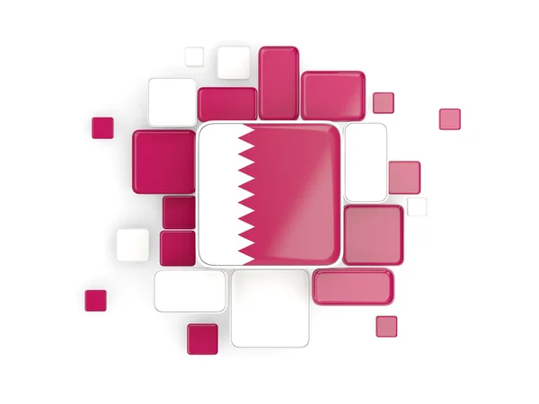 Flagge von Katar, Mosaikhintergrund — Stockfoto