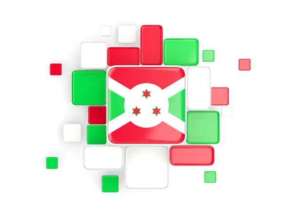 Burundi, mozaik háttér zászlaja — Stock Fotó