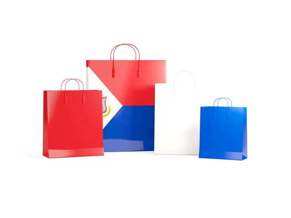 Σημαία του Αγίου Μαρτίνου στις τσάντες για ψώνια — Φωτογραφία Αρχείου