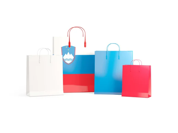 買い物袋をスロベニアの国旗 — ストック写真