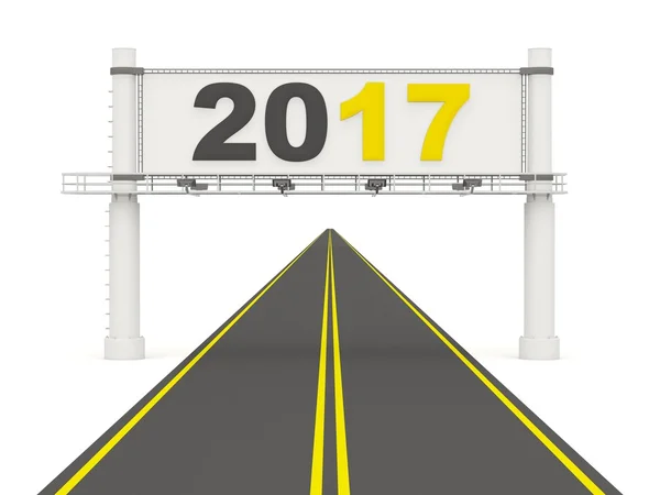 2017 新年上道路标志. — 图库照片