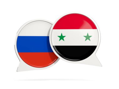 Sohbet kabarcıklar, Rusya ve Suriye üzerinde beyaz izole