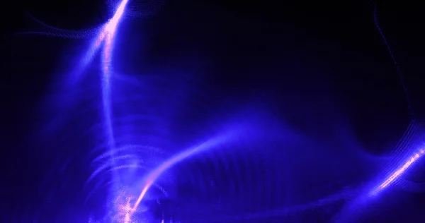 Linee astratte blu e rosa Particelle curve su sfondo scuro — Foto Stock