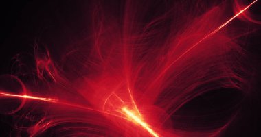 Kırmızı ve sarı soyut hatları eğrileri parçacıklar arka plan