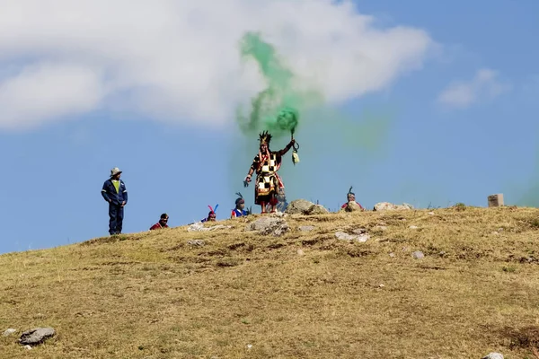 Inti Raymi firande Peru Sydamerika 2015 — Stockfoto
